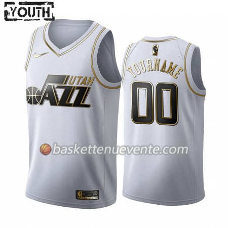 Maillot Basket Utah Jazz Personnalisé 2019-20 Nike Blanc Golden Edition Swingman - Enfant